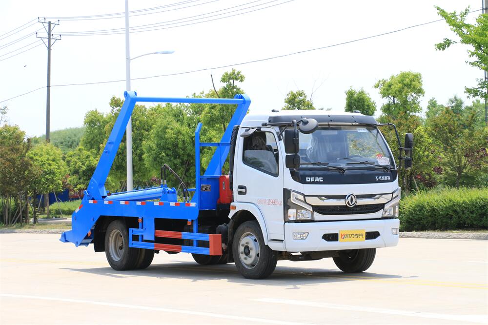 6方擺臂垃圾車(chē)-程力東風(fēng)多利卡6噸擺臂式垃圾車(chē)廠家